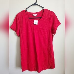 Style & Co. Vibrant Red Short Sleeve Tee